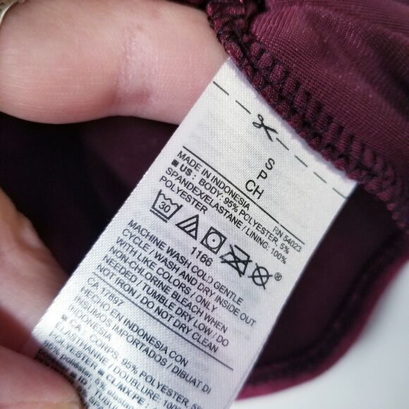 Old Navy Layered Ruffle Velvet Cami Burgundy Small Whimsigoth 90s Gothic Holiday - Picture 5 of 9